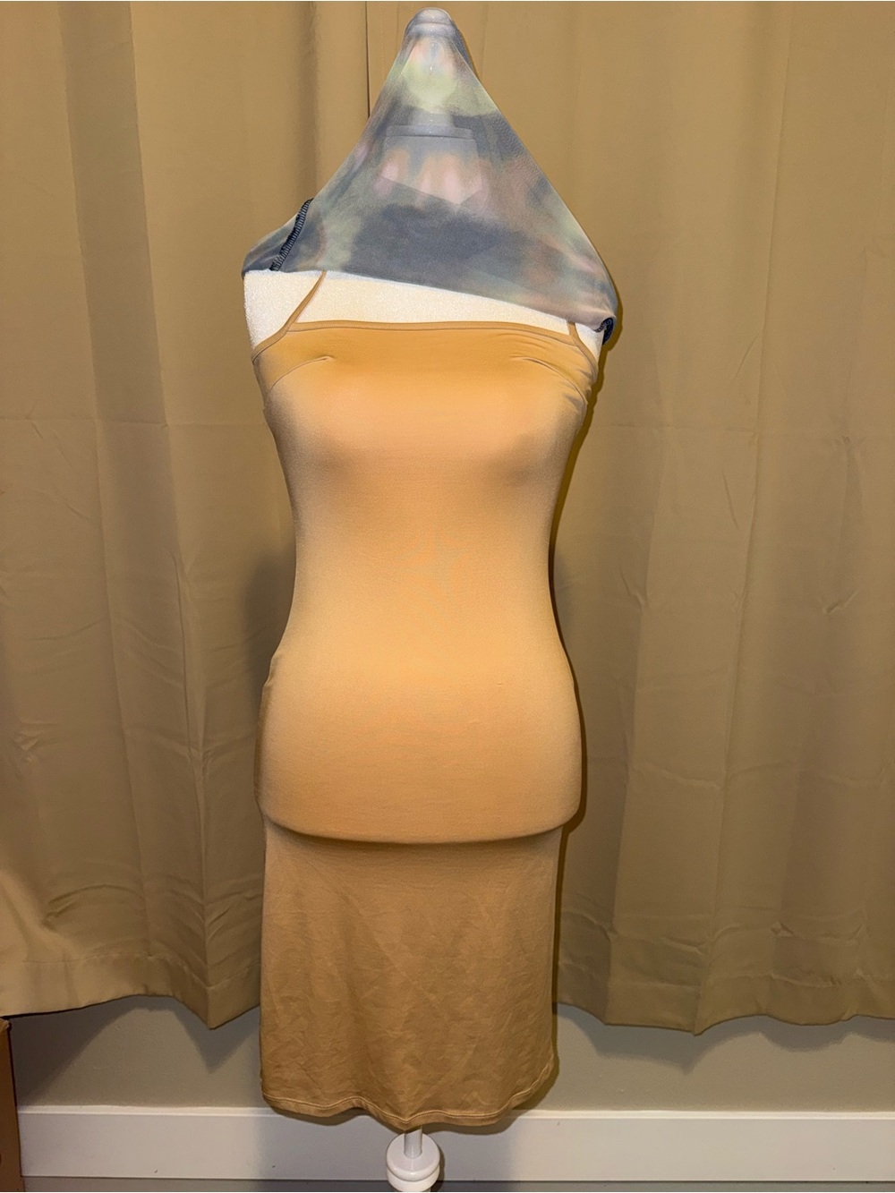 AFRM Helga Dress Berry Swirl Long Sleeve Turtleneck Midi Mesh Dress Fall Colors - Picture 4 of 5